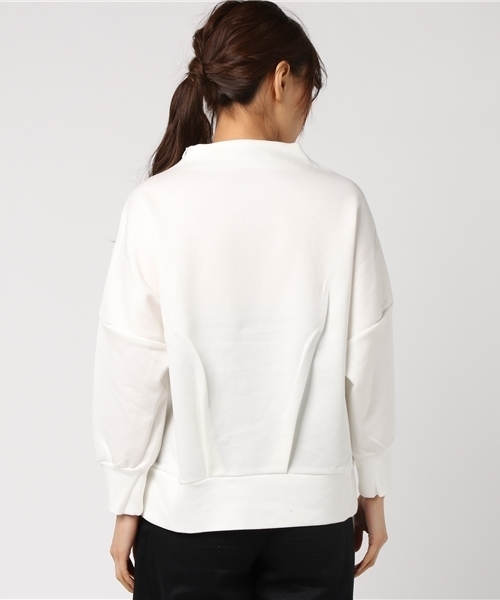 PAPILLONNER（パピヨネ）の「コットンダンボールカットソー（Tシャツ/カットソー・レディース・グレー/オフホワイト・FREE）」の5枚目の写真