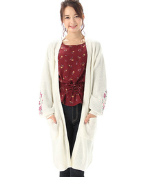 Honeys | 刺繍入りロングカーディガン(カーディガン/ボレロ)