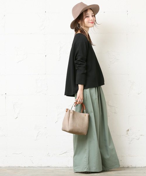 coca（coca）（コカ）の「ゴールドハンドルコンパクトスクエアバッグ（ハンドバッグ・レディース・ブラック/ベージュ・ONE SIZE）」の14枚目の写真