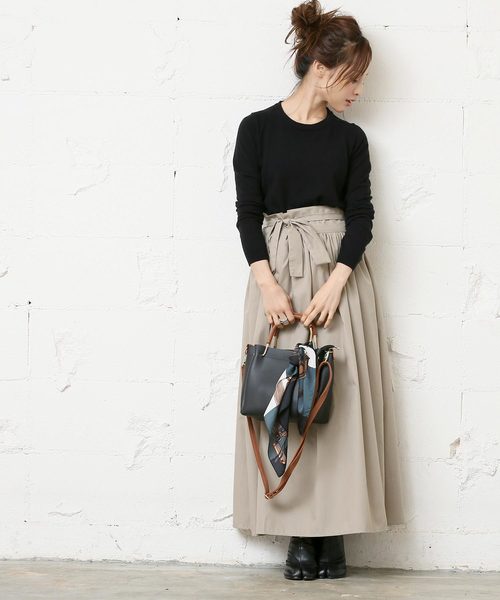 coca（coca）（コカ）の「ゴールドハンドルコンパクトスクエアバッグ（ハンドバッグ・レディース・ブラック/ベージュ・ONE SIZE）」の12枚目の写真