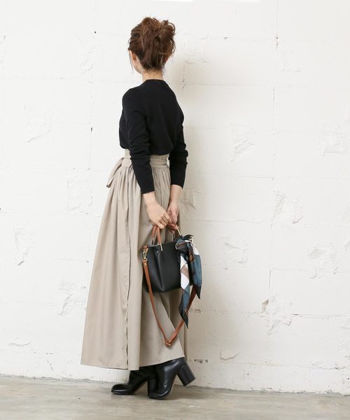 coca（coca）（コカ）の「ゴールドハンドルコンパクトスクエアバッグ（ハンドバッグ・レディース・ブラック/ベージュ・ONE SIZE）」の17枚目の写真