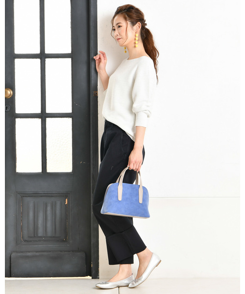 un dix cors（アンディコール）の「ラウンドネックガーターニット（ニット/セーター・レディース・ホワイト/ベージュ/ミント・ﾌﾘ-）」の7枚目の写真