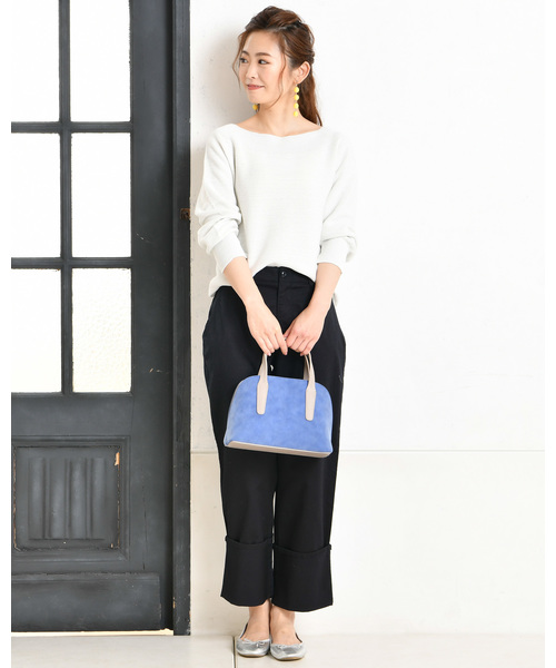 un dix cors（アンディコール）の「ラウンドネックガーターニット（ニット/セーター・レディース・ホワイト/ベージュ/ミント・ﾌﾘ-）」の9枚目の写真