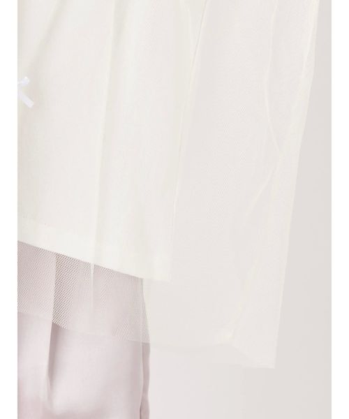 merry jenny（メリージェニー）の「チュールリボンTシャツ（Tシャツ/カットソー・レディース・オフホワイト/ブラック・FREE）」の5枚目の写真