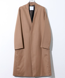 STUDIOUS | 【STUDIOUS】T/Rビエラツイルノーカラーダブルコート(ノーカラージャケット)