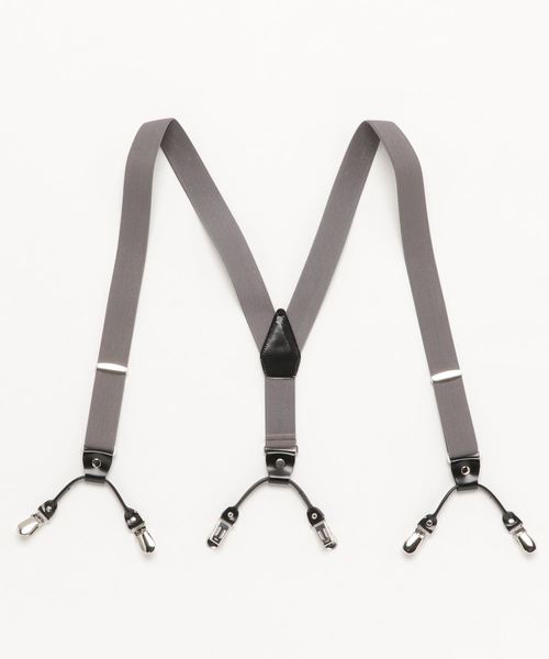 GLOBE SELECT（グローブセレクト）の「GLOBE ORIGINAL ダブルクリップ ストレッチラバー サスペンダー（サスペンダー・メンズ・ブラック/ネイビー/グレー/オリーブ・FREE）」の2枚目の写真