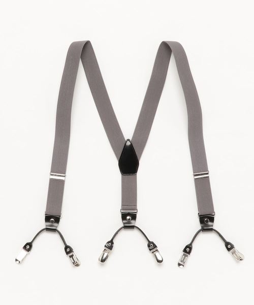 GLOBE SELECT（グローブセレクト）の「GLOBE ORIGINAL ダブルクリップ ストレッチラバー サスペンダー（サスペンダー・メンズ・ブラック/ネイビー/グレー/オリーブ・FREE）」の5枚目の写真