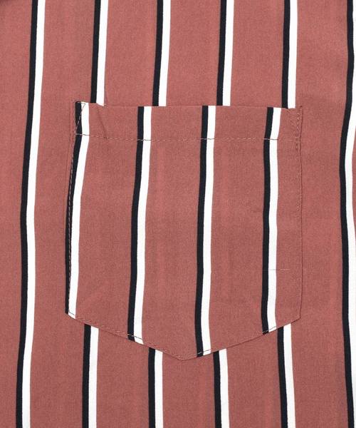 MinoriTY（マイノリティ）の「オープンカラー八分マルチストライプシャツ 開襟シャツ（シャツ/ブラウス・メンズ・ホワイト/ブラック/ネイビー/ピンク/ワイン・M/L）」の17枚目の写真