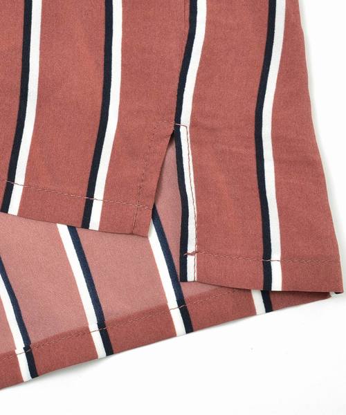 MinoriTY（マイノリティ）の「オープンカラー八分マルチストライプシャツ 開襟シャツ（シャツ/ブラウス・メンズ・ホワイト/ブラック/ネイビー/ピンク/ワイン・M/L）」の18枚目の写真