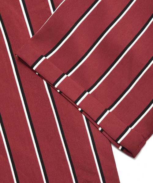 MinoriTY（マイノリティ）の「オープンカラー八分マルチストライプシャツ 開襟シャツ（シャツ/ブラウス・メンズ・ホワイト/ブラック/ネイビー/ピンク/ワイン・M/L）」の22枚目の写真