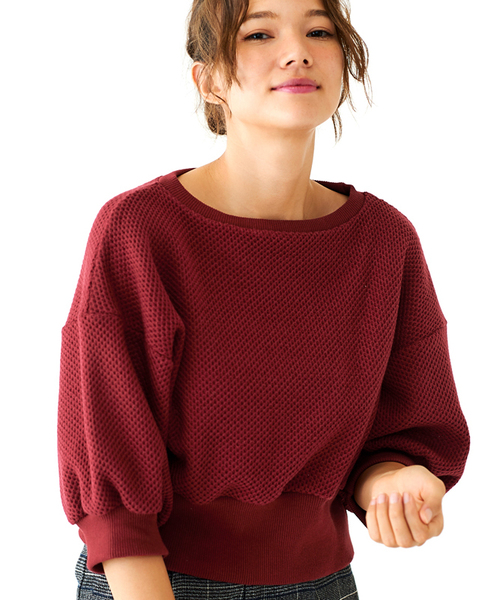 flower(フラワー)の「ラウンドコンパクトトップ(その他トップス・レディース・ブラウン/レッド/アイボリー・FREE)」の3枚目の写真