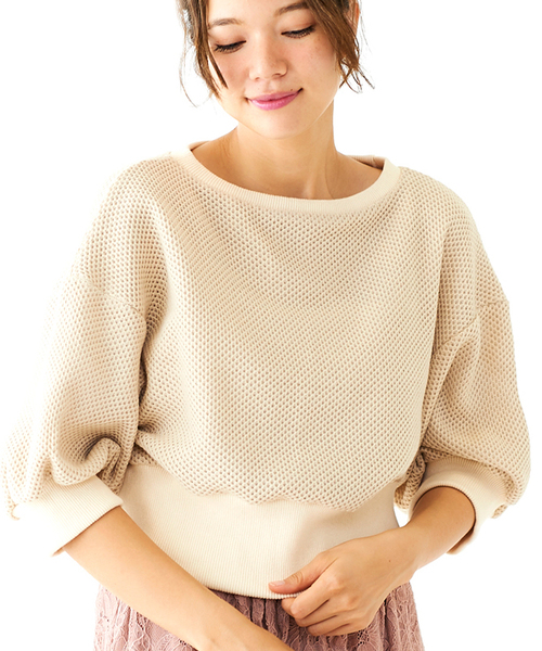 flower(フラワー)の「ラウンドコンパクトトップ(その他トップス・レディース・ブラウン/レッド/アイボリー・FREE)」の1枚目の写真