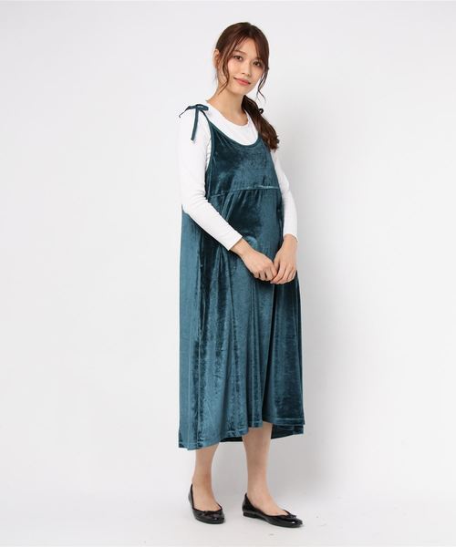 Fort Point フォーポイント の Fort Point ベロアワンピース ワンピース Wear