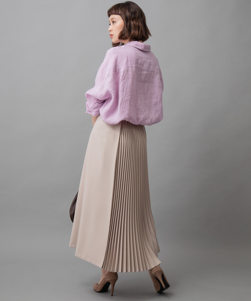 Munich（ミューニック）の「ポリエステルフランネルプリーツスカート