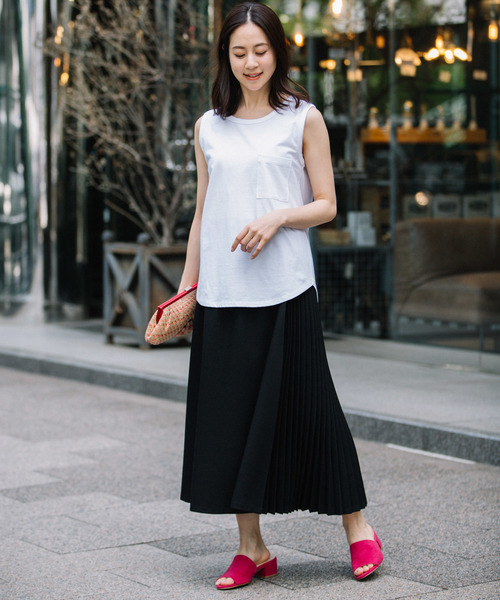 Munich（ミューニック）の「ポリエステルフランネルプリーツスカート