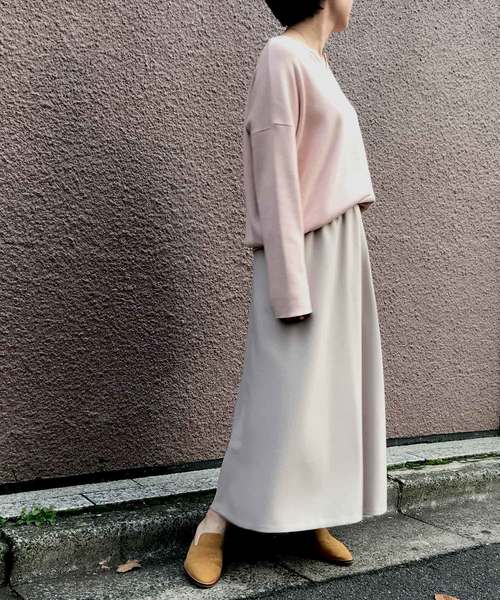 Munich（ミューニック）の「ポリエステルフランネルプリーツスカート（スカート・レディース・ブラック/ライトベージュ/グリーン/ピンク/ダークグレー/キャメル・S）」の10枚目の写真