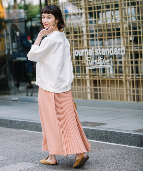 Munich（ミューニック）の「ポリエステルフランネルプリーツスカート（スカート・レディース・ブラック/ライトベージュ/グリーン/ピンク/ダークグレー/キャメル・S）」の14枚目の写真