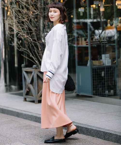 Munich（ミューニック）の「ポリエステルフランネルプリーツスカート（スカート・レディース・ブラック/ライトベージュ/グリーン/ピンク/ダークグレー/キャメル・S）」の19枚目の写真