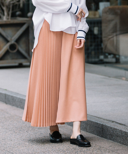 Munich（ミューニック）の「ポリエステルフランネルプリーツスカート（スカート・レディース・ブラック/ライトベージュ/グリーン/ピンク/ダークグレー/キャメル・S）」の20枚目の写真