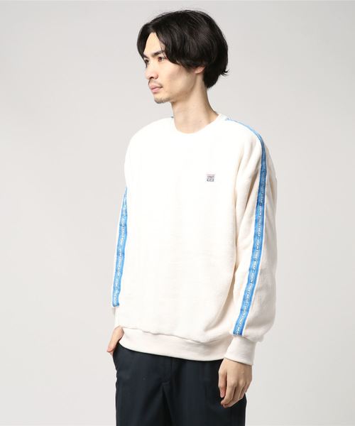 VISION STREET WEAR（ヴィジョンストリートウェア）の「WEB限定 VISION 袖ライインクルーネック（スウェット・メンズ・ブラック/オフホワイト/ブルー・M/L）」の6枚目の写真