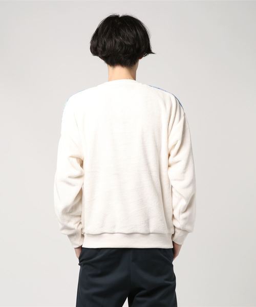 VISION STREET WEAR（ヴィジョンストリートウェア）の「WEB限定 VISION 袖ライインクルーネック（スウェット・メンズ・ブラック/オフホワイト/ブルー・M/L）」の4枚目の写真