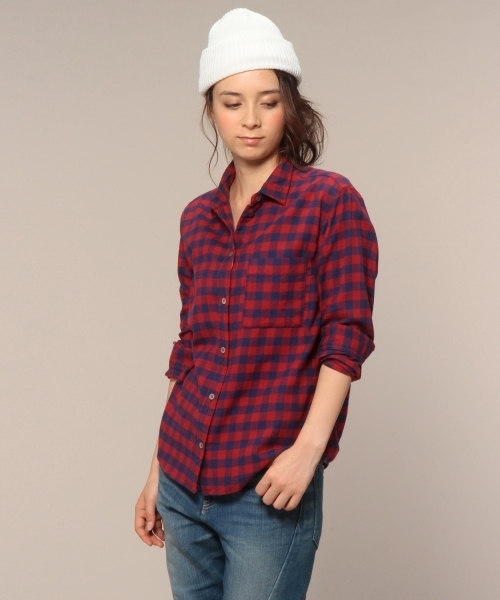 Another Edition(アナザーエディション)の「AE NEL GMM CHK SHT(シャツ/ブラウス・レディース・レッド/マスタード/コバルトブルー・フリー)」の3枚目の写真