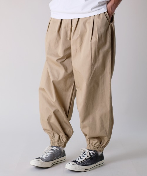 rehacer イージーパンツ サルエル ウエストゴム バルーン M rehacer : Balloon Easy Wide Pants / バルーンイージーワイド