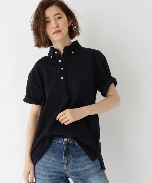 BASECONTROL(ベースコントロール)の「カノコボタンダウンPOLO16548(ポロシャツ)」|ネイビー