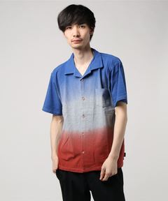 グラデーションダイ鹿の子シャツ