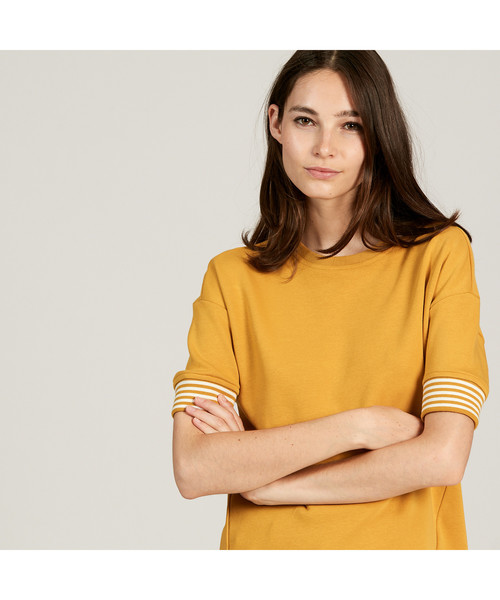 AIGLE(エーグル)の「カーラスウェット(スウェット・レディース・マスタード/ダークネイビー・LARGE/MEDIUM/SMALL)」の2枚目の写真