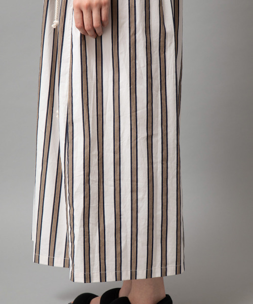 Munich（ミューニック）の「【4.6ozデニム＆ストライプ】ドビードローストリングロングワンピース（ワンピース・レディース・ベージュ/アイボリー/ブルー/ネイビー/ネイビー×ホワイト・FREE）」の17枚目の写真