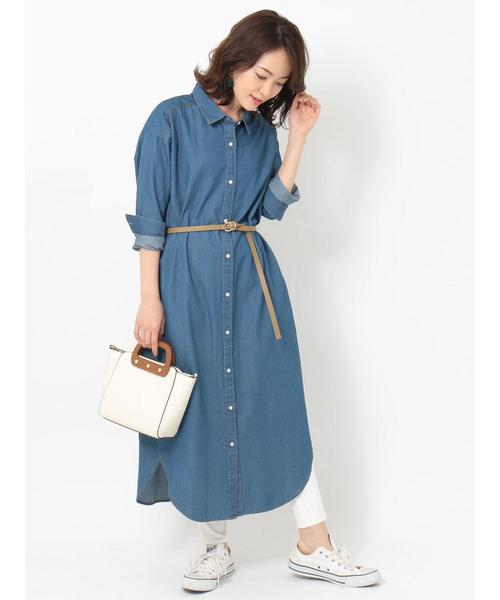 Green Parks グリーンパークス の ロングデニムワンピース ワンピース Wear