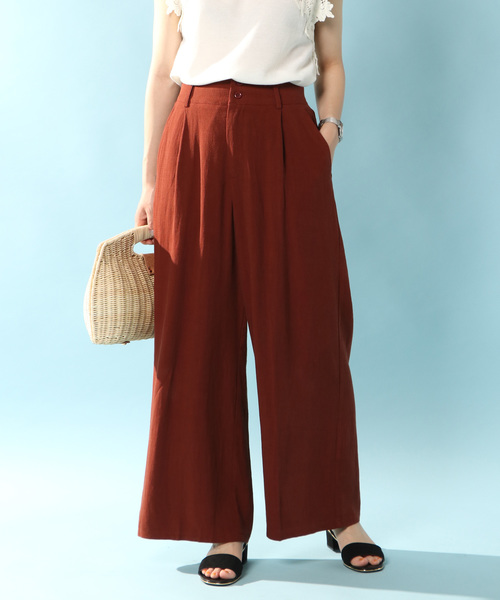 Notch ノッチ の 麻混リラックスワイドパンツ その他パンツ Wear