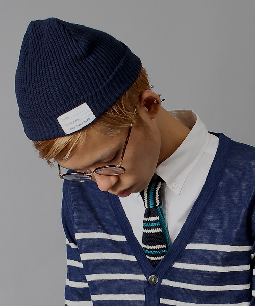 MEN'S BIGI（メンズビギ）の「カラフルニットキャップ（ニットキャップ/ビーニー・メンズ・ブラック/ターコイズブルー/ネイビー/レッド/ブルー・FREE）」の3枚目の写真