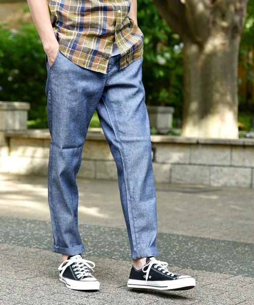 SHIPS（シップス）の「SC: SOLOTEX(R) 日本製 サフィラン リネン ハイブリッド イージーパンツ（その他パンツ・メンズ・ダークブルー/ベージュ/ライトオリーブ/ブルー/ナチュラル/ネイビー/ホワイト/オートミール/コバルトブルー/ロイヤルブルー・SMALL/MEDIUM/LARGE/X-LARGE）」の6枚目の写真