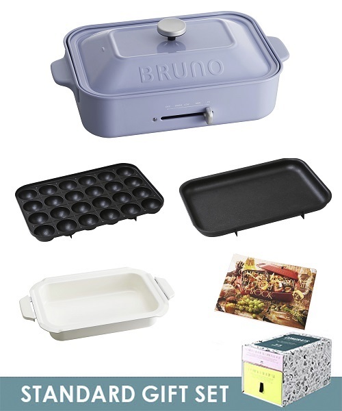 BRUNO（ブルーノ）の「【レシピブック付き】BRUNOコンパクトホットプレート STANDARD GIFT SET（キッチン家電・レディース・ホワイト/ライトブルー/パープル/ネイビー/レッド/ピンク/ブルー系その他3/コーラルピンク/ピンクベージュ/ベージュ系その他/ネイビー系1/ライトブルーグレー・ﾌﾘ-）」の6枚目の写真