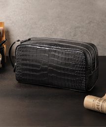 スモールクロコダイルレザーセカンドバッグ