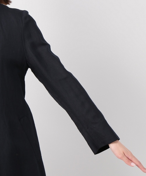 JOINT WORKS(ジョイントワークス)の「リネンレーヨンVネックチェスターコート(チェスターコート・レディース・カーキ/ネイビー・FREE)」の12枚目の写真