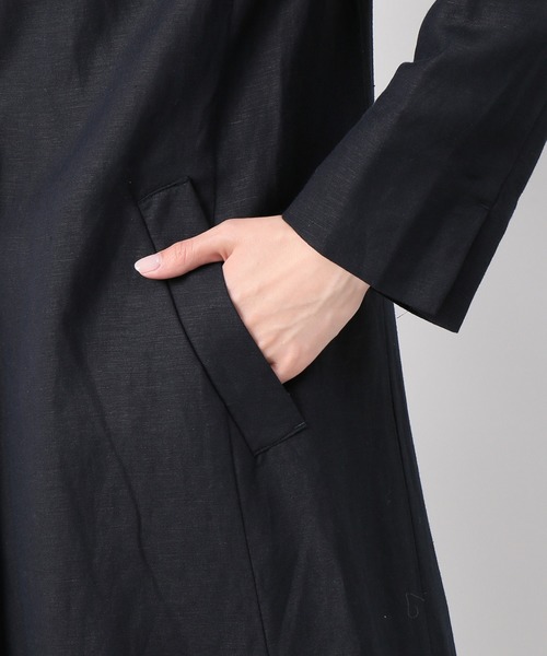 JOINT WORKS(ジョイントワークス)の「リネンレーヨンVネックチェスターコート(チェスターコート・レディース・カーキ/ネイビー・FREE)」の14枚目の写真