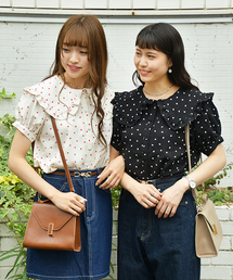 PairPair | 襟フリルハート柄プリントブラウス(シャツ/ブラウス)