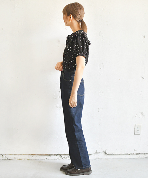 PairPair（ペアペア）の「襟フリルハート柄プリントブラウス（シャツ/ブラウス・レディース・ブラック/アイボリー・FREE）」の11枚目の写真