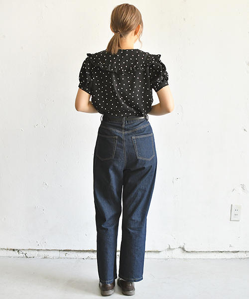 PairPair（ペアペア）の「襟フリルハート柄プリントブラウス（シャツ/ブラウス・レディース・ブラック/アイボリー・FREE）」の12枚目の写真