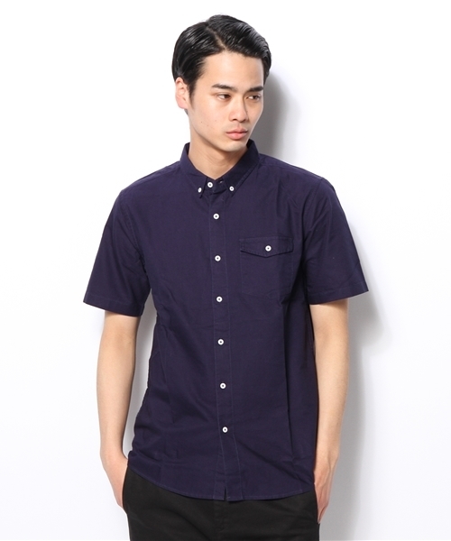 WEGO（ウィゴー）の「WEGO/ガーメントダイオックス半袖シャツ（シャツ/ブラウス・メンズ・ホワイト/ネイビー/イエロー/ピンク・MEDIUM/LARGE）」の14枚目の写真