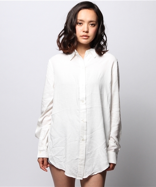 goa（ゴア）の「麻レーヨン2wayカシュクールシャツ×ペイズリーストールSET（シャツ/ブラウス・レディース・キナリ/オフホワイト・FREE）」の10枚目の写真