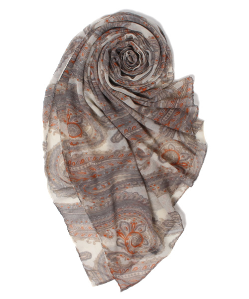 goa（ゴア）の「麻レーヨン2wayカシュクールシャツ×ペイズリーストールSET（シャツ/ブラウス・レディース・キナリ/オフホワイト・FREE）」の6枚目の写真