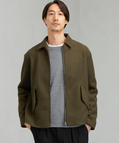 【カシミヤ混】グリーンレーベルリラクシング ウール ブルゾン ブラウン M green label relaxing（グリーンレーベルリラクシング）の「CM