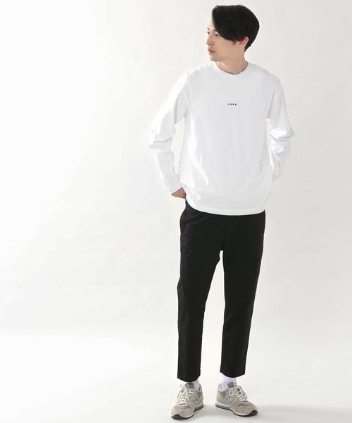 coen(コーエン)の「コーエンロゴ刺繍ロングスリーブTシャツ(Tシャツ/カットソー・メンズ・ホワイト/ブラック・LARGE/X-LARGE/SMALL/MEDIUM)」の3枚目の写真