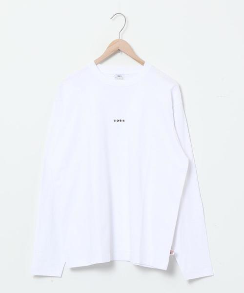 coen(コーエン)の「コーエンロゴ刺繍ロングスリーブTシャツ(Tシャツ/カットソー・メンズ・ホワイト/ブラック・LARGE/X-LARGE/SMALL/MEDIUM)」の5枚目の写真