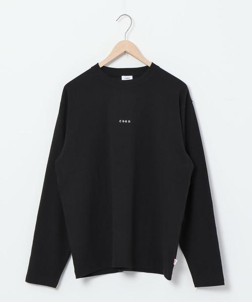 coen(コーエン)の「コーエンロゴ刺繍ロングスリーブTシャツ(Tシャツ/カットソー・メンズ・ホワイト/ブラック・LARGE/X-LARGE/SMALL/MEDIUM)」の4枚目の写真