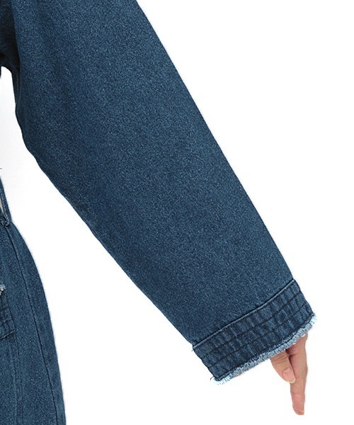 チチカカ（チチカカ）の「着流しガウン（ノーカラージャケット・レディース・ベージュ/インディゴブルー・FREE）」の17枚目の写真